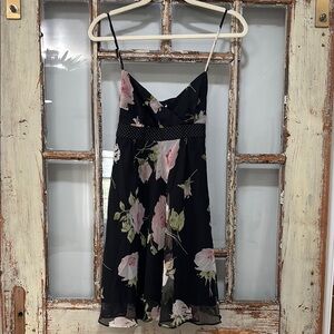 Floral Black Dress